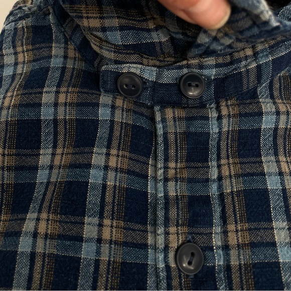 Ralph Lauren Double RL (RRL) Button Down Shirt Men’s L Blue Plaid - Picture 9 of 9